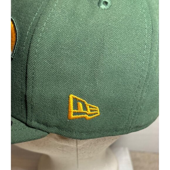 Green Bay Packers New Era 59FIFTY Fitted Hat Embroidered Cap Sz 7 READ - Picture 8 of 14